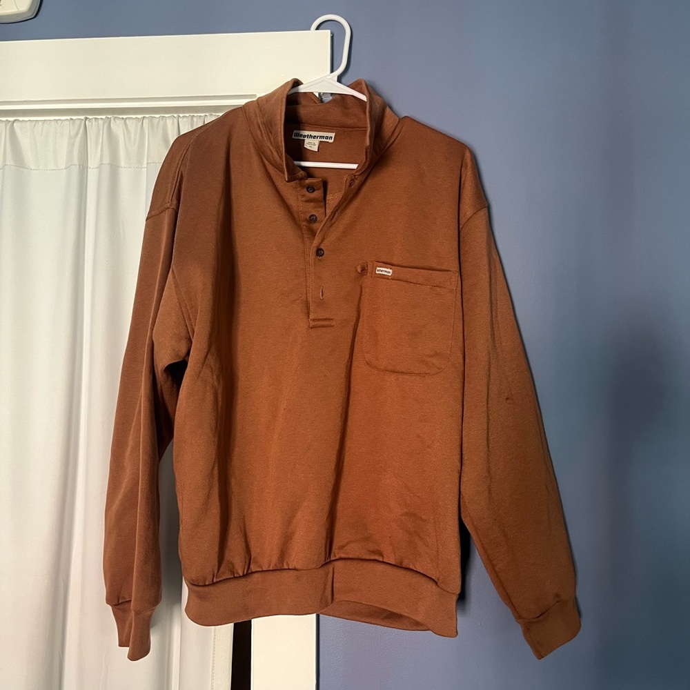 Weatherman sweatshirt quarter button up